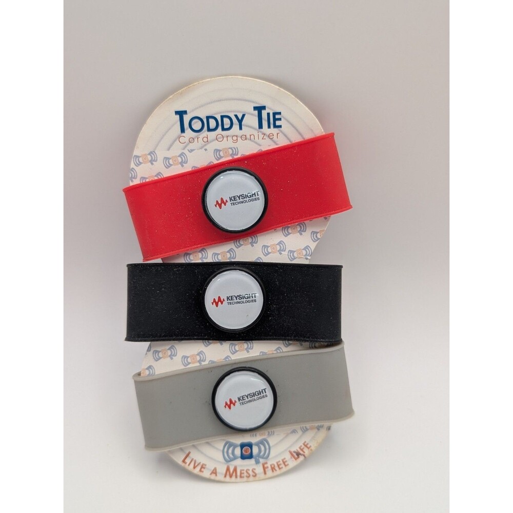 Toddy Tie Cord Organizer 3 Pack Keysight Technologies Tech Swag Cable Wraps